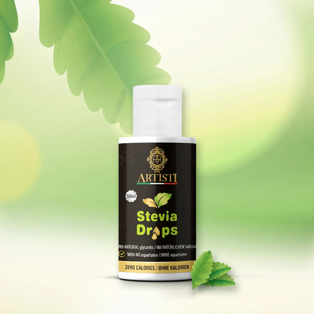 Σχεσιαδμός συσκευασίας για τη σειρά προϊόντων Artisti Stevia Drops