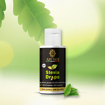 Σχεσιαδμός συσκευασίας για τη σειρά προϊόντων Artisti Stevia Drops